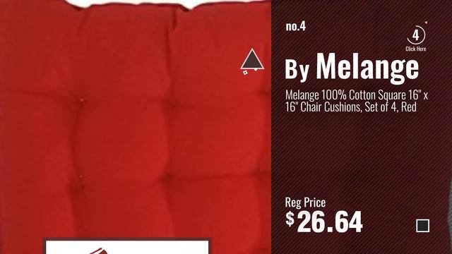 Top 10 Home Décor By Melange [ Winter 2018 ]: Melange 100% Cotton Square 16" x 16" Chair Cushions,