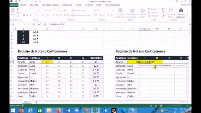 ? [EXCEL] CONVIERTE CALIFICACIONES NUMÉRICAS A LETRAS