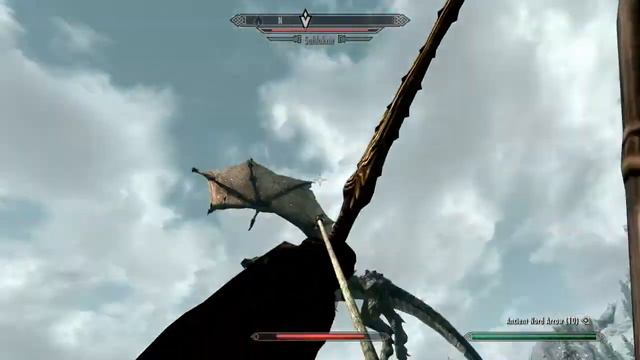 Skyrim - Fighting A Dragon - 720p
