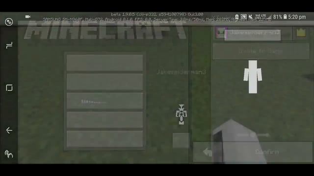 Invisible Skin For MCPE 1.8.1!! // Minecraft bedrock edition 1.8.1