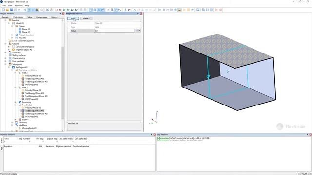 FlowVision Tutorial: Floating boat