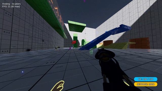 Liblast gameplay with bots (2023-02-21) [open-source online FPS made with Godot 4]
