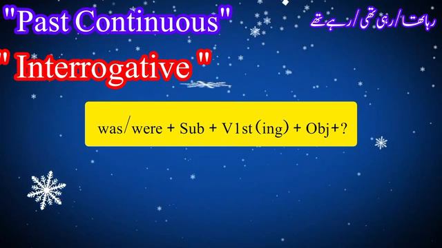 Past Continuous tense with examples rules and formulas basic English grammar course BFU