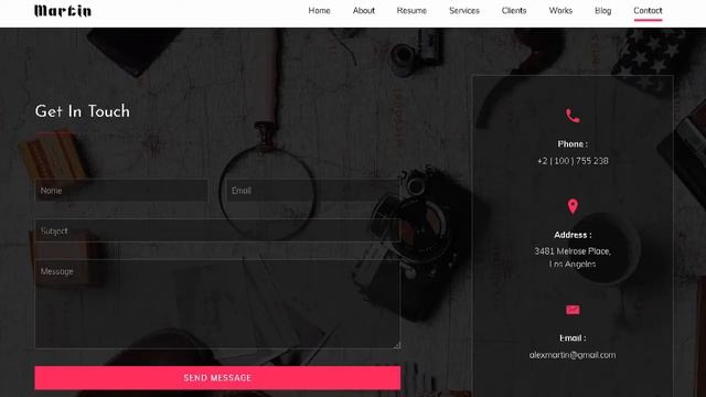 Sam Martin - Creative Portfolio One Page | Themeforest Templates