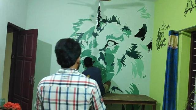 THE LION KING | LOW POLY DRAWING | WALL ART | ACRYLIC PAINTING | KING | LION WALL ART