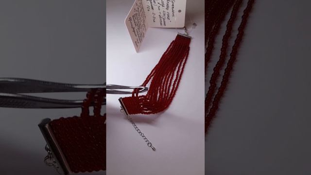 #браслет #танец_огня #бисер #бордовый #ручнаяработа #ОльгаЦветкова