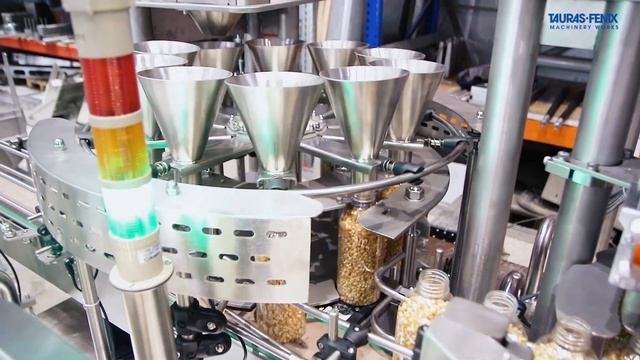 Упаковочное оборудование: фасовка сыпучей продукции (круп) в ПЭТ тару (бутылку)