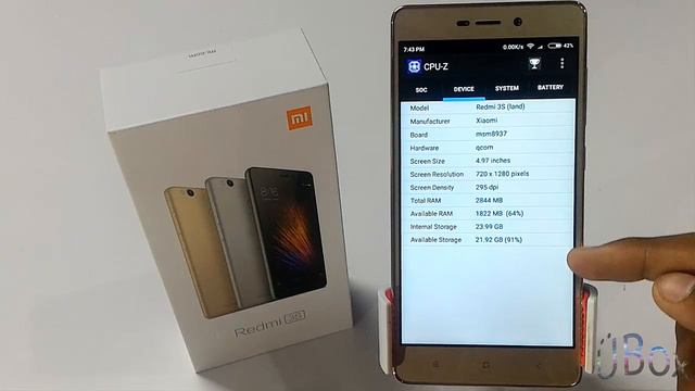 INDIAN UNIT | Redmi 3s Prime | Full Specs On CPU-Z