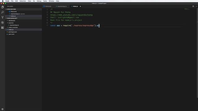 Lession 17 Realm Nodejs1 Create a Nodejs project with Realm and Express