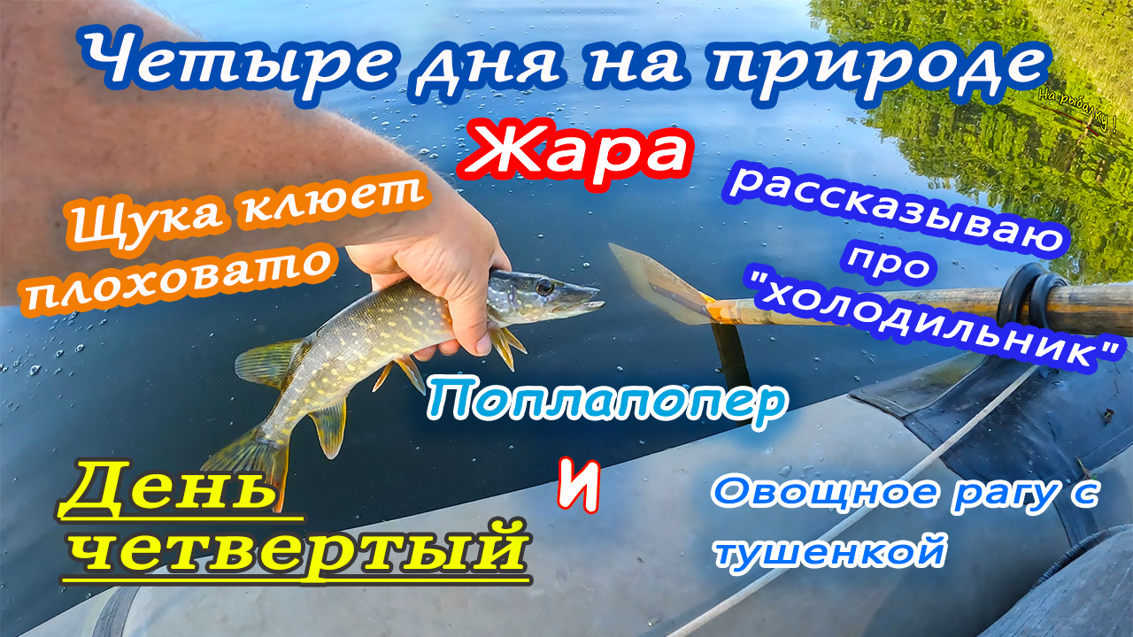 Четыре дня на природе. День четвертый заключительный. Рыбалка, обед, немного разговоров..