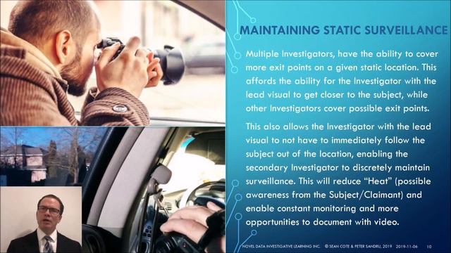 Static Surveillance with 2 Private Investigators