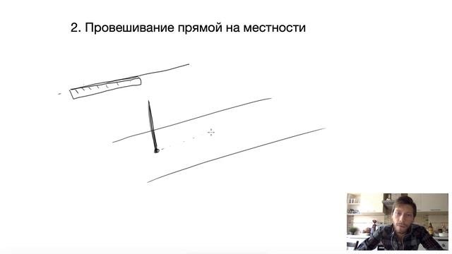 2. Провешивание прямои на местности