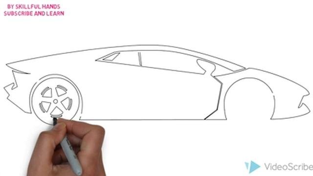 How to Draw a Lamborghini  Как нарисовать Ламборджини