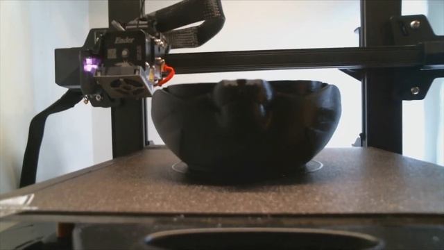Flexi Factory Cat Planter - Black PLA on Creality Ender 3 S1 Pro and Sonic Pad