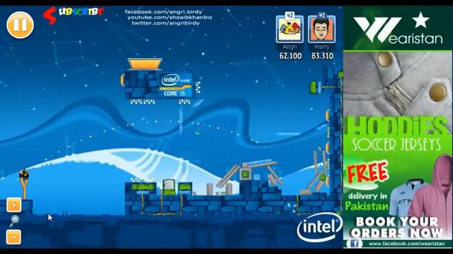 Angry Birds Ultrabook Adventure   Level 11 High Score 86K   3 Star Walkthrough   Facebook Friends