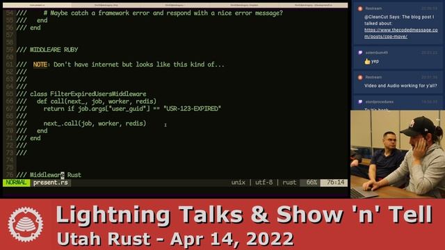 rusty-sidekiq - Garrett (from Lightning Talks and Chill April 2022)