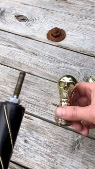 Обзор на трость с клинком со сменными навершиями