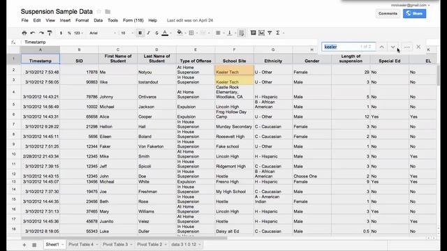 Find and Replace in a Google Spreadsheet