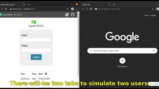 OpenVidu Tutorial - Js Java