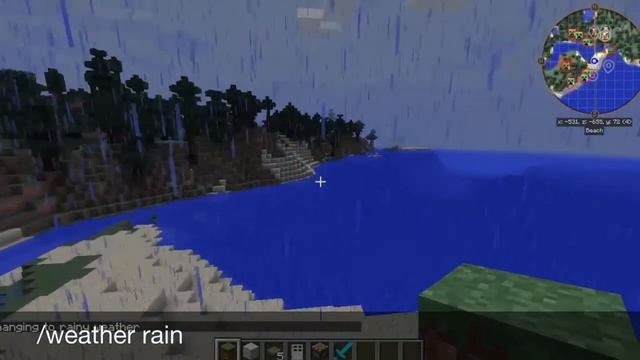 Minecraft Weather Commands - Stop Rain, Activate Rain and Thunder
