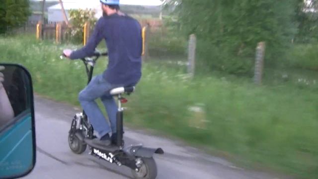 Электросамокат с редукторным мотор-колесом тест скорости