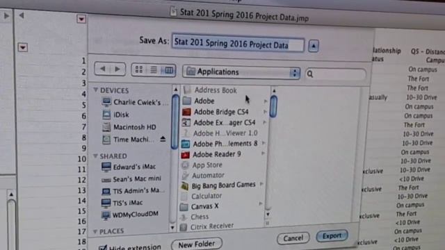 JMP 12 Tutorial - Exporting JMP files to Excel on a Mac