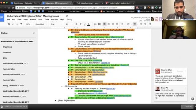 Kubernetes SIG Storage - CSI Implementation Workgroup 20171206