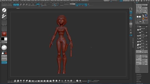 [ZBrush] Module 4 - Character Detailing - 4. Polypaint and Materials