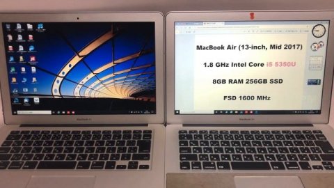 Win10 MacBook Air(2011) i7 2nd generation vs MacBook Air(2017)i5 5th generation startup sequence