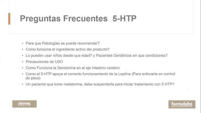Capacitación ZOOM: 5-HTP Manejo de Ansiedad y Estrés. Jarrow Formulas