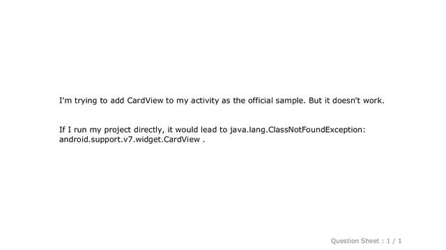Android : android.support.v7.widget.CardView could not be found (Android Studio 1.1 Preview)