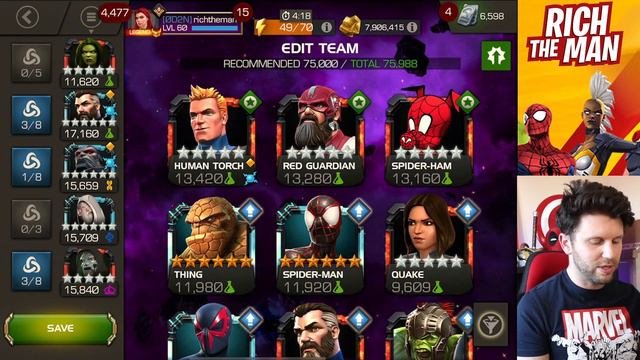 New Feature in Game | The Team Select and Quest Preview System | Marvel Contest of Champions