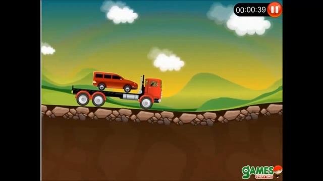 truck transports cars game мультик игра про грузовичка который перевозит машинки и грузовики