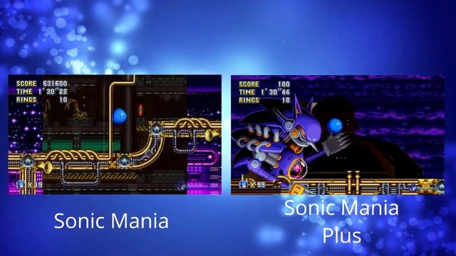 Metal Sonic boss in Sonic Mania / Plus ~ Side by side comparison