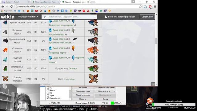 [RUS] 24ч марафон, часть 2, Terraria [Chatsky stream room] 01.08.2016