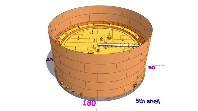 API 650. Floating roof storage tank installation sequence. Sketchup modelling- 4