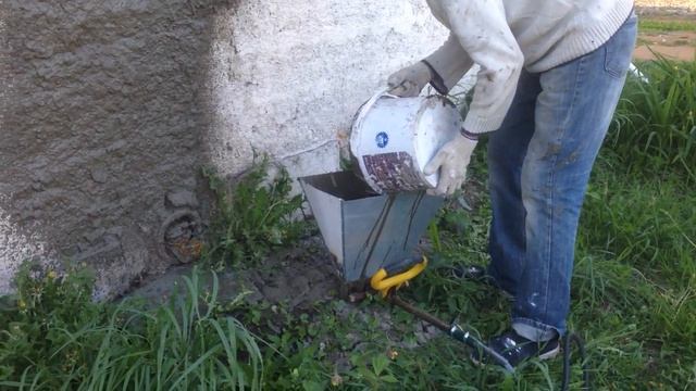 штукатурка сжатым воздухом. пневмоковш