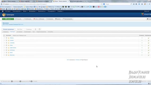 Урок 9 Формирование каталога продукции в YooTheme Zoo
