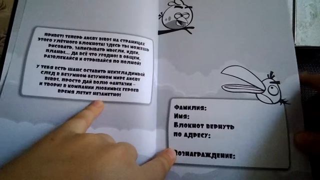 Записная книжка энгри бёрдс