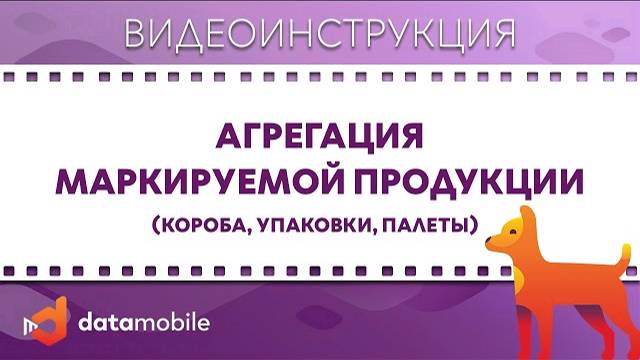 DataMobile 3: Агрегация маркируемой продукции (короба, упаковки, палеты)