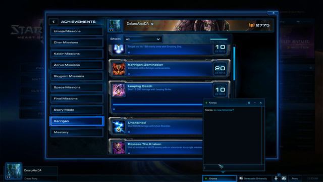 Starcraft 2 HOTS Kerrigan Achiements (BUG or no bug)