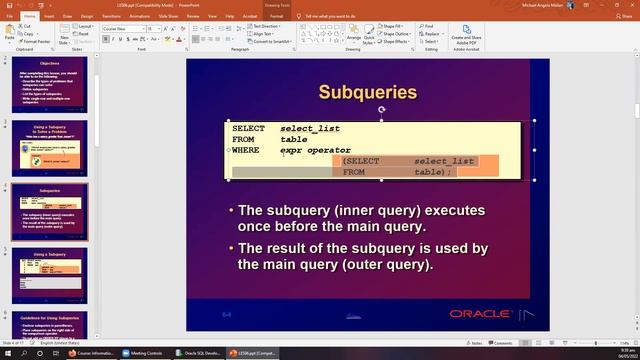 SQL Oracle Lesson 5 to 6