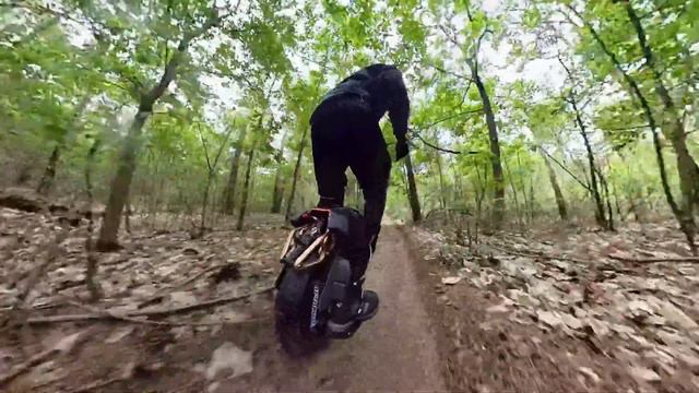 KS18 Grizzla pads test. Single track offroading trails Euc Kingsong s18