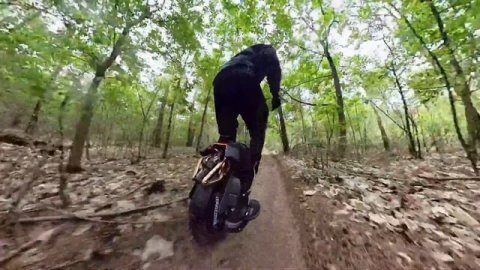 KS18 Grizzla pads test. Single track offroading trails Euc Kingsong s18
