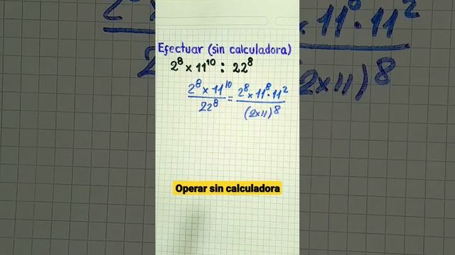 Opera sin calculadora facilmente con teoría de exponentes. #matemática #algebra #teoriadeexponentes