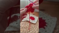 Цветок вязаный крючком. Для бабушкиного квадрата