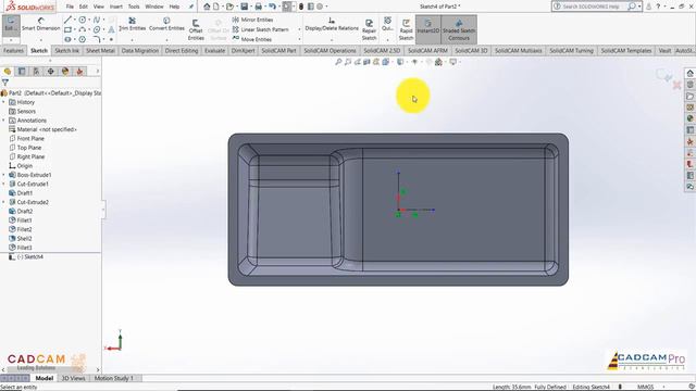 #02 SolidWorks Деталь №2