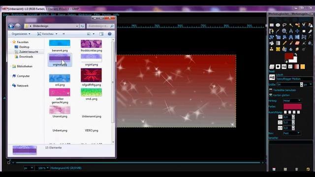 Gimp Transparenter Streifen