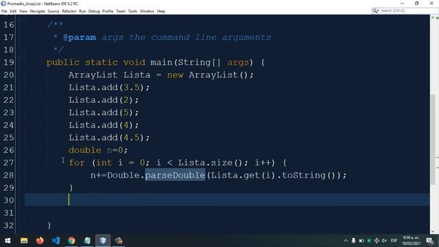 ? PROMEDIAR valores de un ArrayList en Java | Calcular PROMEDIO de un ARRAYLIST EN JAVA ✅