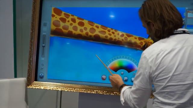 Touchscreen paintings by artist, Edo Draaijer on Baanto touchscreen